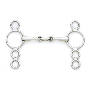 CENTAUR® Stainless Steel Small Cheek 3-Ring Gag w/ Center Peanut