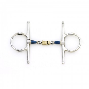 CENTAUR® Blue Steel Full Cheek Double Jointed Mouth w/ Loose Brass Roller Disks